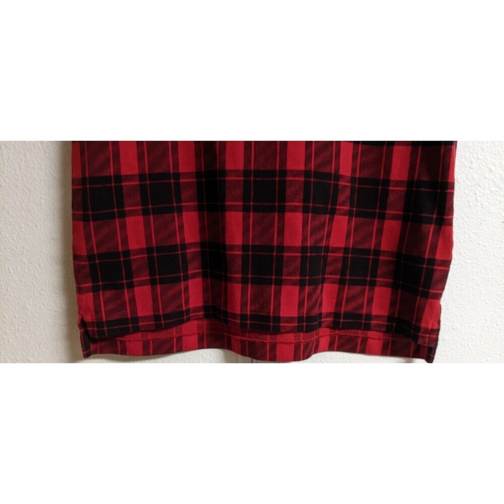 Polo Ralph Lauren Men's Custom Slim Fit Plaid Mesh Polo Shirt Red/Black M - Picture 5 of 8